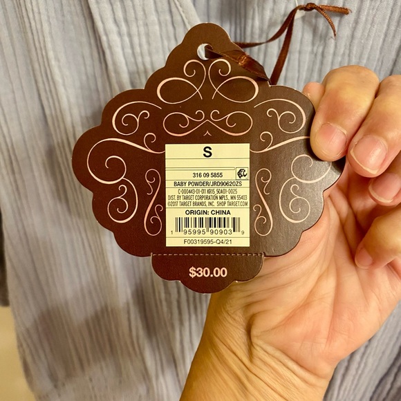 KNOX ROSE V-NECK GAUZE MUSLIN DRESS SIZE SMALL WITH POCKETS BABY POWDER BLUE NWT - Picture 7 of 16